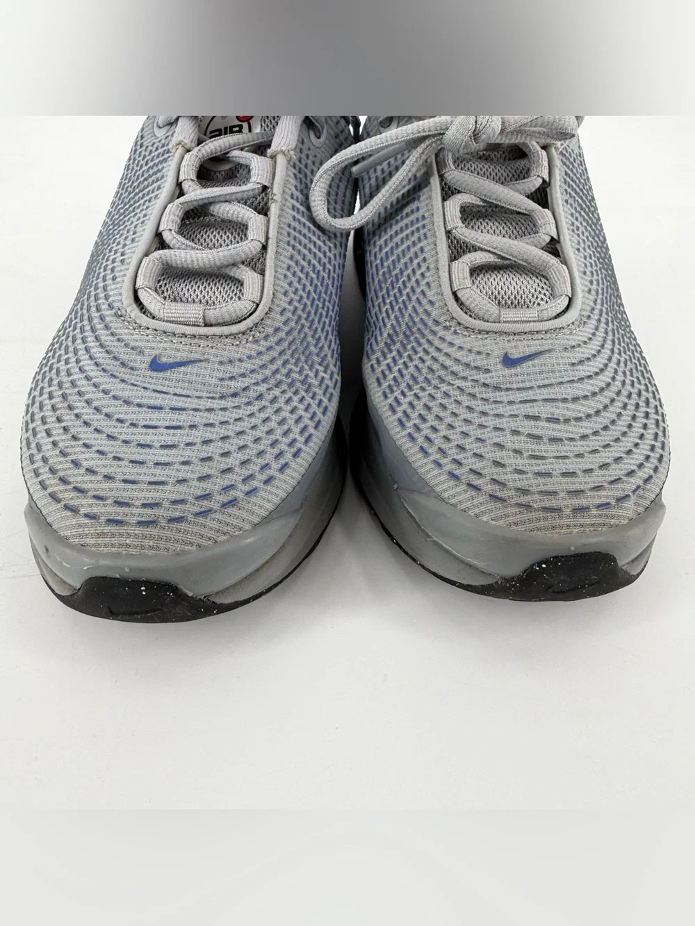Kids Nike Air Max DN Wolf Grey Hyper Royal Sneakers Size 4.5